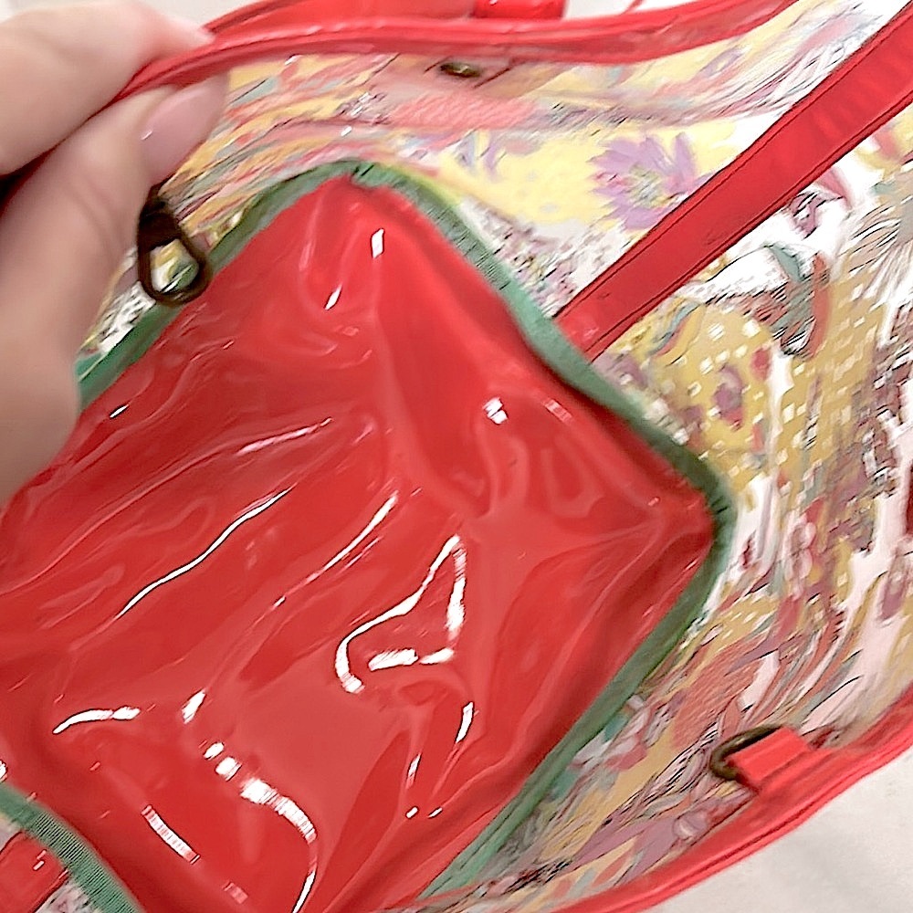 Sakroots Clear Koi Tote Shoulder Purse Coral BeachBag EUC - Picture 12 of 13